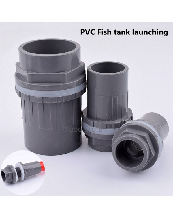 1Pc 20/25/32/40/50mm Hi-Quality PVC Pipe Connectors Thicken Fish Tank Drain Garden Irrigation Aquarium Inlet Outlet  Joints