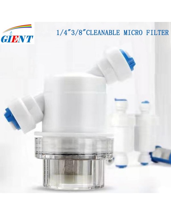 1/4" 3/8" Micro Quick Connection Filter Water Purifier Front Stainless Steel Mesh Sand Particles Filter Home Garden Connectors