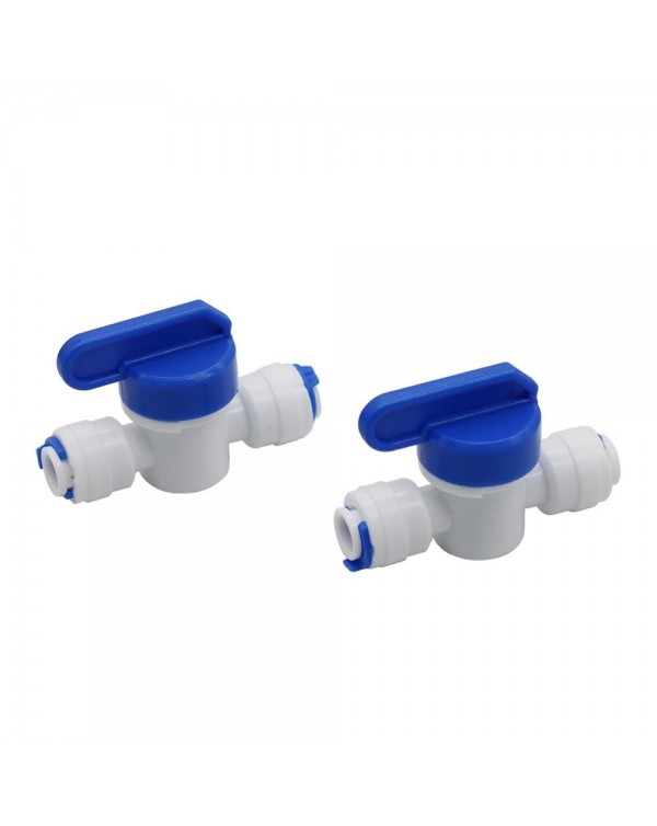 2 Pcs 6mm Slip lock Quick-connect Ball Valve Through Switch 1/4 Inch Joint Valve Butt Pneumatic Pipe Connectors Fittings