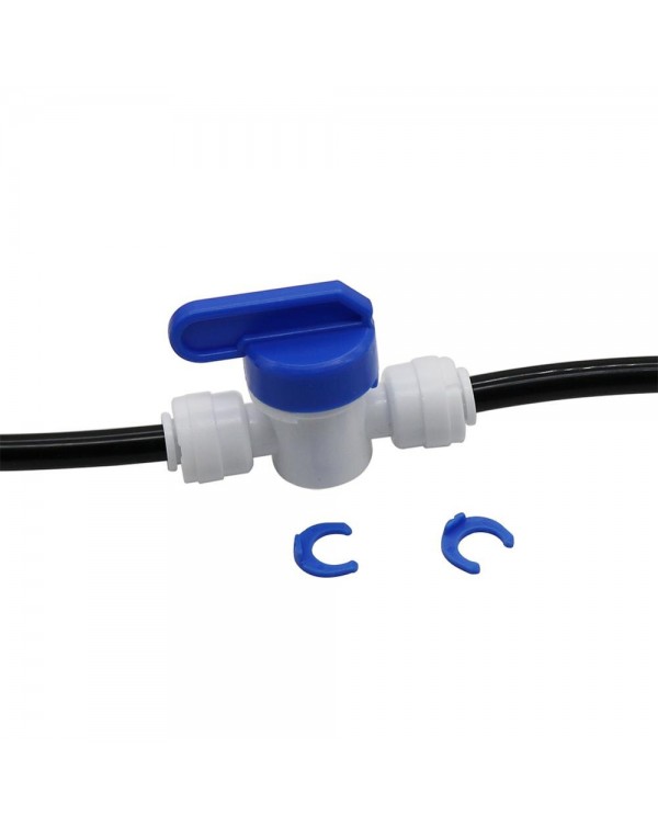 2 Pcs 6mm Slip lock Quick-connect Ball Valve Through Switch 1/4 Inch Joint Valve Butt Pneumatic Pipe Connectors Fittings