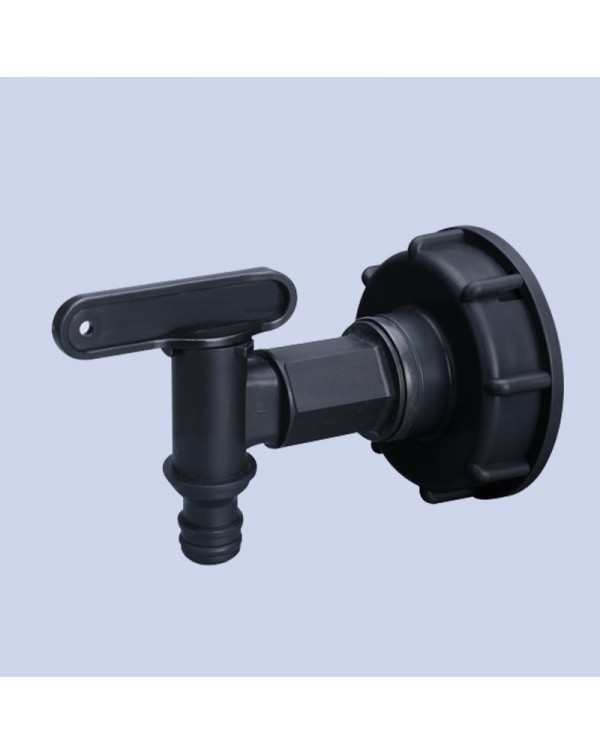 1/2 inch S60x6 Thread Plastic IBC Tank Tap 15mm Adapter Garden hose Connection With Switch Valve Water tank fittings