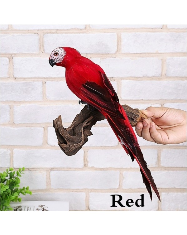 25/35cm Handmade Simulation Parrot Creative Feather Lawn Figurine Ornament Animal Bird Garden Bird Prop Decoration Miniature