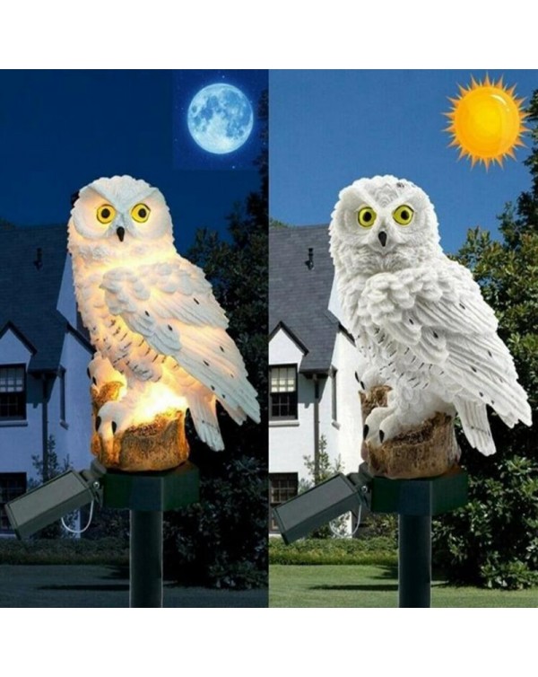 1Pc Waterproof Solar Power LED Light Garden Path Yard Lawn Owl Animal Ornament Lamp Outdoor Garden Decor Accessories Statues