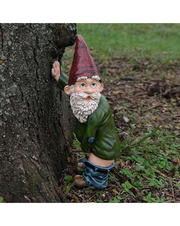 3D Old Man Fairy Naughty Gnome Garden Resin Decorations Statue Ornaments Outdoor Landscape Miniature Gardening Decorations