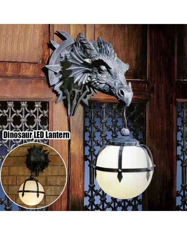 Wholesale LED Dinosaur Hanging Lamp Lantern Industrial Style Resin Dragon Head Crafts Dragon Pendent Lamp heloween лампы