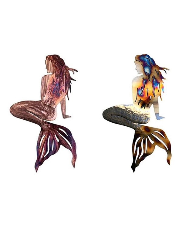 Mermaid Metal Wrought Iron Crafts Wall Art For Home Garden Pool Beach Decoration Home Decor Accessories Hanging Decoration