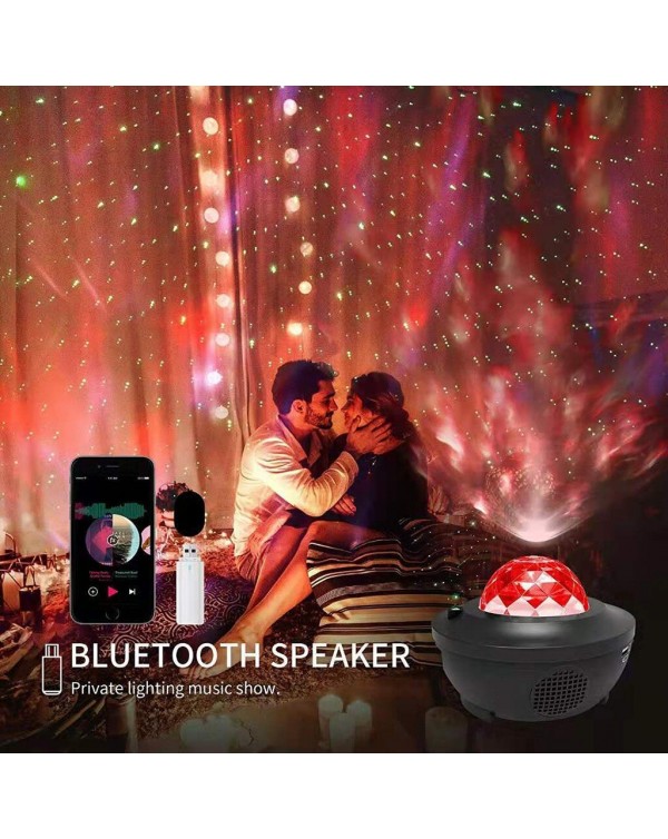 Led Lightful Night Sky Projector Lamp Ocean Wave Star Light Room Romantic Decor Holiday Wedding Party Baby Bed Fairy Lights