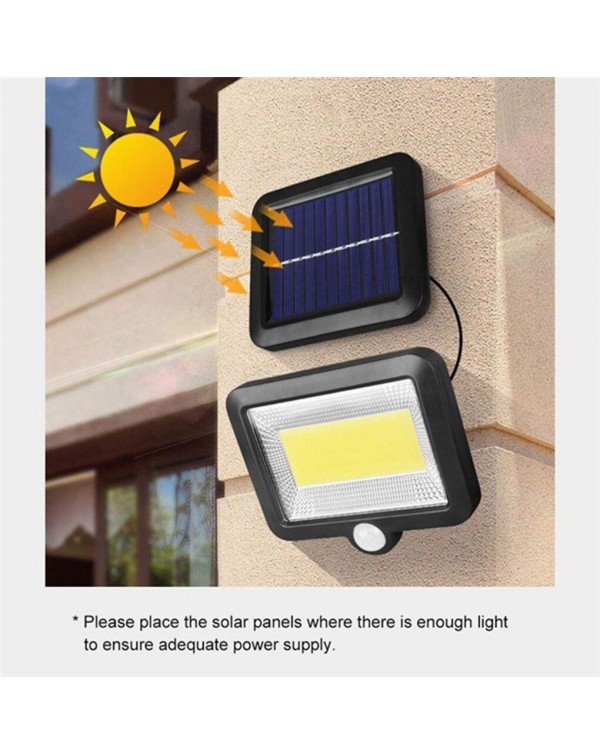 100 LED Wall Light Solar Powered Floodlight Spotlight Outdoor Garden Motion Sensor Street Lamp