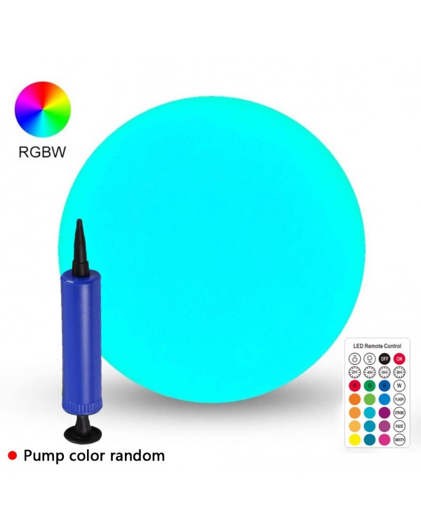 Remote Control Inflatable Swimming Pool Lights 14 Inch RGB Color Changing LED Pool Ball Lights Bath Toy For Outdoor Garden Decor