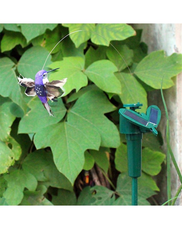 New Solar Rotating Bird Funny Solar Toy Flying Hummingbird Powered Birds For Outdoor Yard Garden Decoration