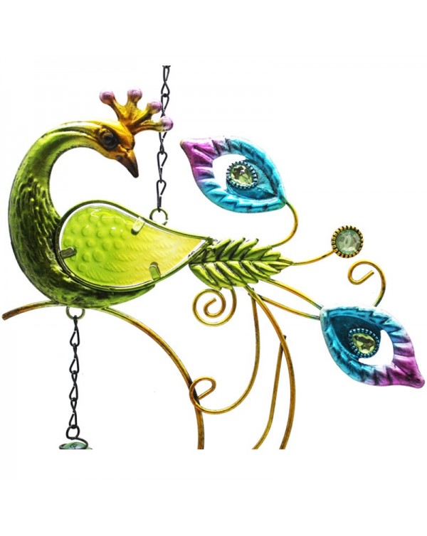 Colorful Peacocks Shape Pendant Bell Wind Chimes Indoor Balcony Outdoor Garden Decor Hanging Craft Ornament 2021 Birthday Gifts