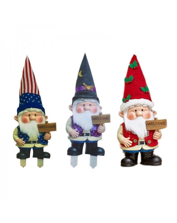 Funny Christmas Gnomes Peep Yard Sign with Stakes Outdoor Decorations for Garden Patio Home Wall Decor Walkway