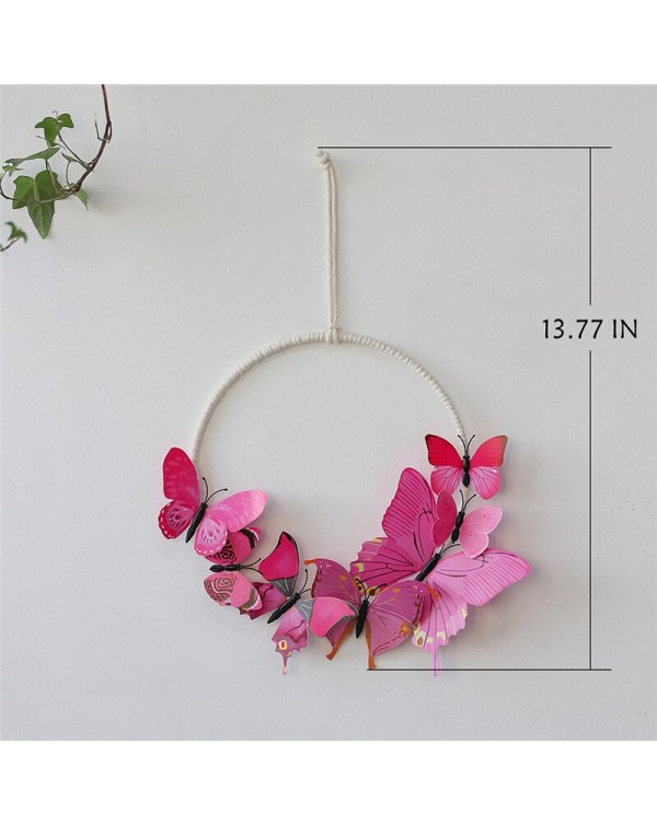 Décoration simulation Butterfly Wall Ornaments Handmade Wind Chimes Hanging Crafts For Home Living Room Bedroom Decoration