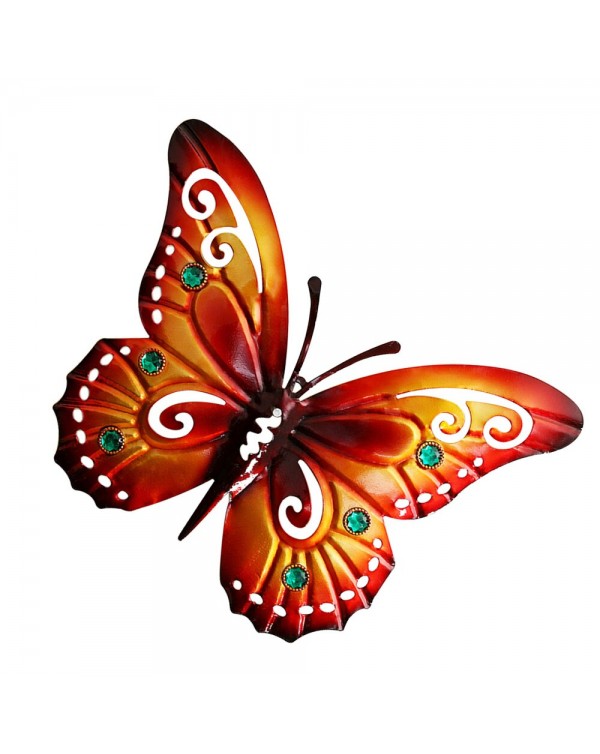 1pc Iron Butterfly Decoration Wall Hanging Vintage Classic Creative Ornament for Office Workshop