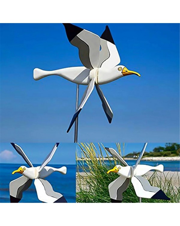 2021New Whirligig-Asuka Series Windmill Seagull Windmill Garden Lawn Decor Courtyard Farm Yard Animal Decor Stakes Wind Spinners