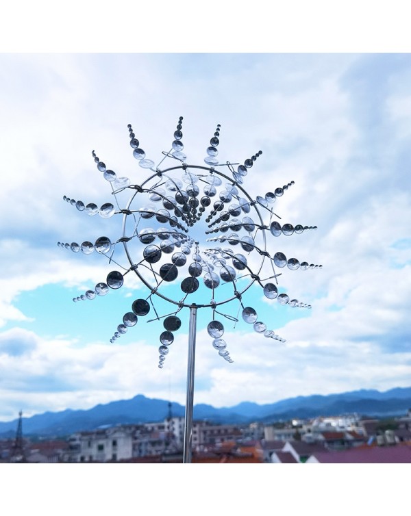 Unique and Magical Metal Windmill Wind Spinners Garden Square Center Decoration Wind Catchers Outdoor Rotating Metal Windmill