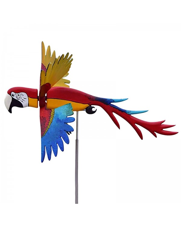 Whirligig Parrot Windmill Birds Wind Spinner Art Sculpture For Garden Yard Courtyard Lawn Animal Decoration Stakes Wind Spinners