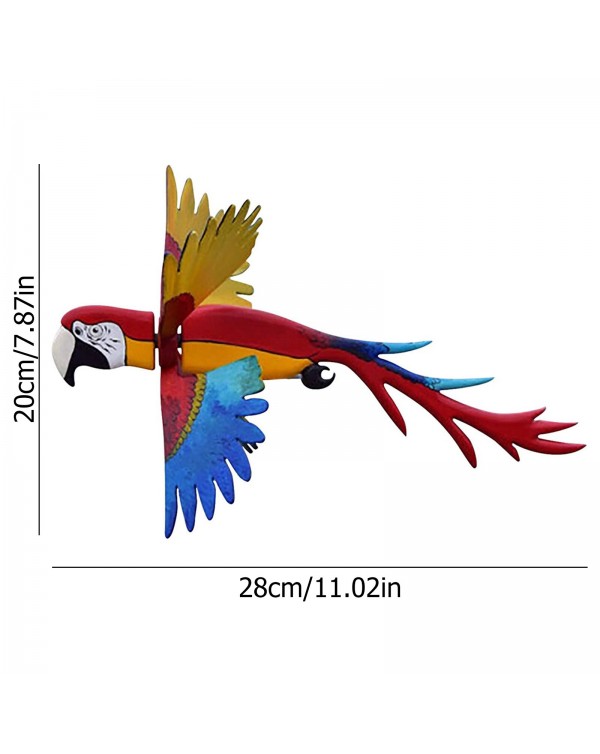 Whirligig Parrot Windmill Birds Wind Spinner Art Sculpture For Garden Yard Courtyard Lawn Animal Decoration Stakes Wind Spinners