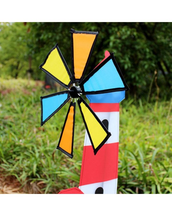 3D House Windmill Wind Spinner Whirligig Pinwheel Yard Garden Decor Outdoor Classical Kids Toys