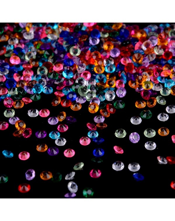 1000pcs Crystal Garden Decorative Colorful Pebbles Fake Crystal Gem Vase Garden Stone DIY Diamond Nail Phone Case Table Confetti
