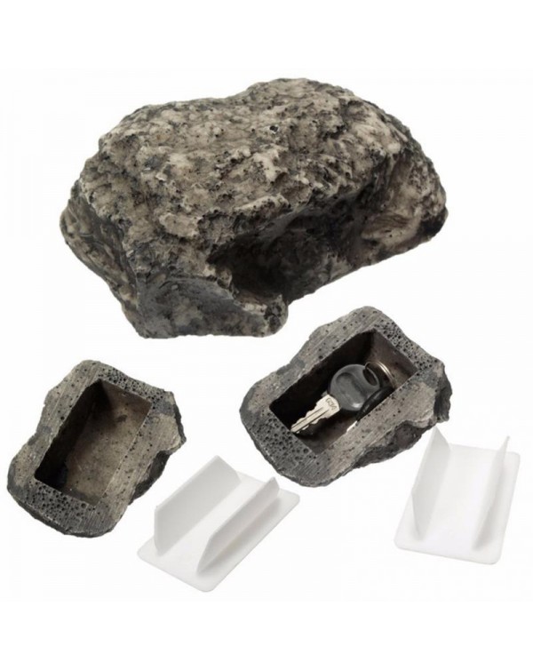 RamPro Hide-a-Spare-Key Fake Rock Looks & Feels like Real Stone Safe Hidden Case Box for Outdoor Garden or Yard Geocaching