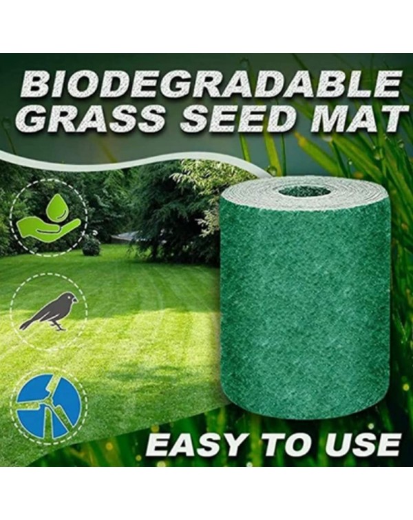 20*300cm Grass Mat No Seeds Fertilizer Garden Picnic Gardening Lawn Planting Mat Gardening seed planting supplies Paper Mat