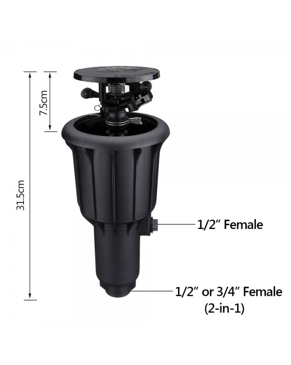 1/2 inch 3/4 inch Integrated Sprinkler High water pressure 360 Degrees Rotating Watering Pop-up Spray Head Sprinkler