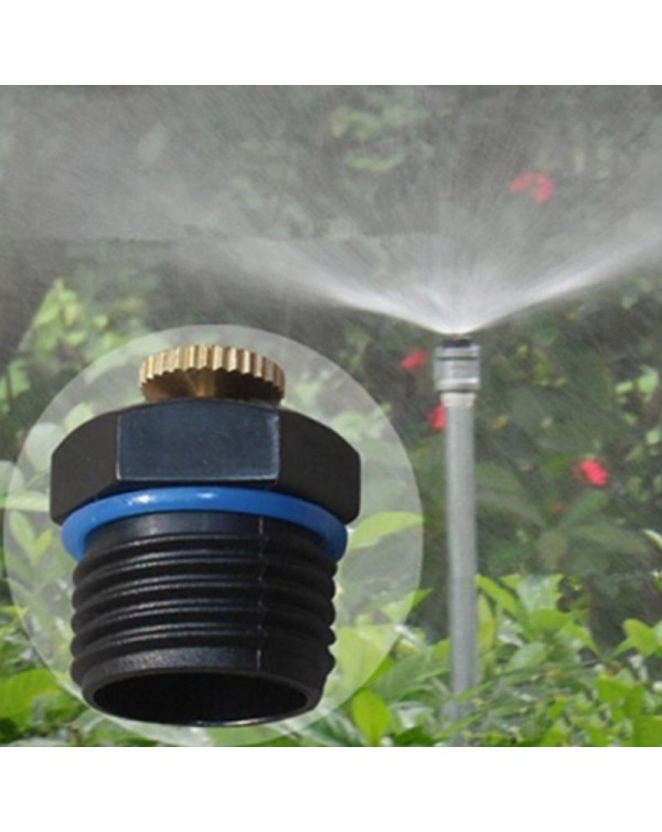 1Pcs 1/2 Inch Leak-proof Adjustable Brass Spray Nozzle Garden Irrigation Micro Sprinkler Water Fog Misting System Sprayer Tool