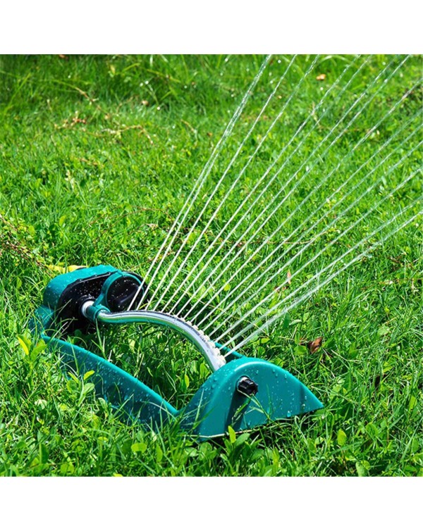 15 Holes Adjustable Alloy Watering Sprinkler Cooling Sprayer Oscillating Oscillator Lawn Garden Yard Irrigation System