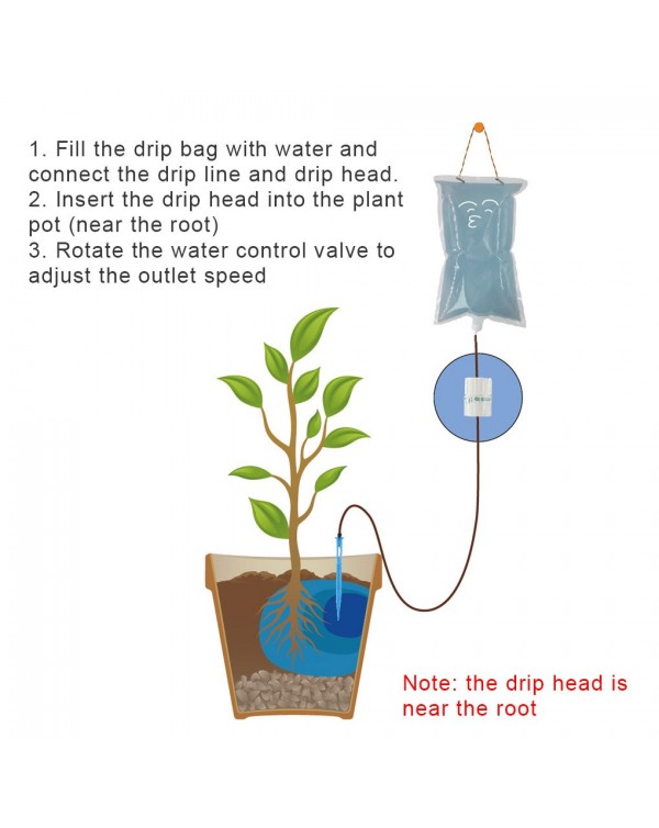 2/3L Drip Device Durable Flower Watering Bag Arrow Lazy Planting Fertilization Plant Irrigation Pot Automatic Tools Water Garden