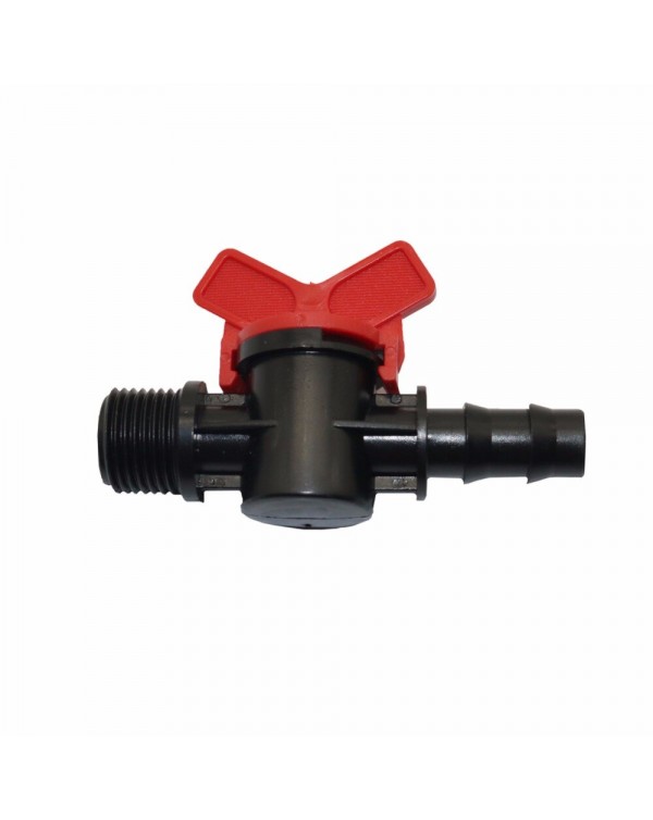 2PCS 1/2" Pipe to DN16(mm) PE Pipe Valve Switch Garden 1/2" Male By-pass Valve Drip Irrigation Tools Watering System Fittings