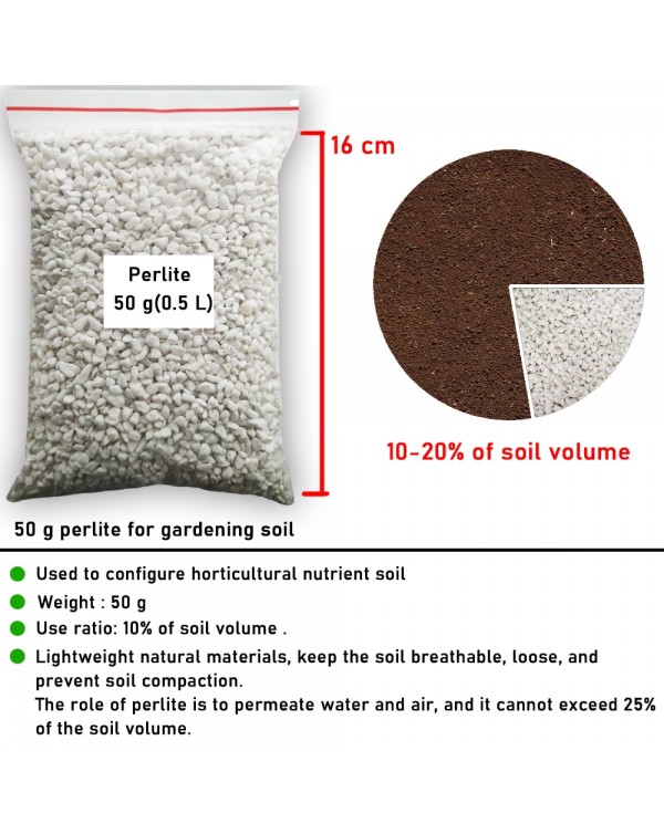 50g(0.5L) Vermiculite Perlite Pellet Configure Nutrient Soil Plant Nursery Breathable Loose Soil Substrate For Garden Bonsai