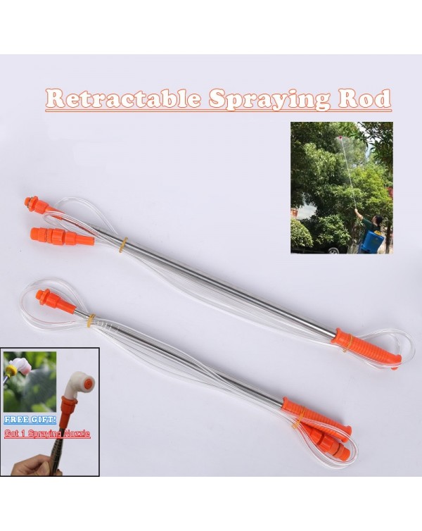 New Retractable 2.2/3.2m Spraying Rod For Hand Pressure Sprayer Outdoor Garden Pesticide Spray Tree Watering Can Accessories