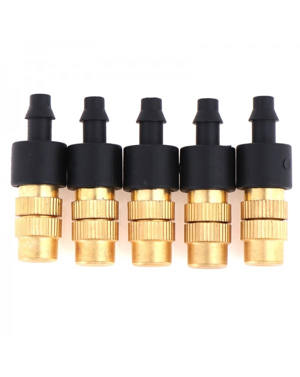 5Pcs Copper Misting Fog Cooling Nozzles Atomizing Sprayers For 4/7mm Hose Spray Nozzle