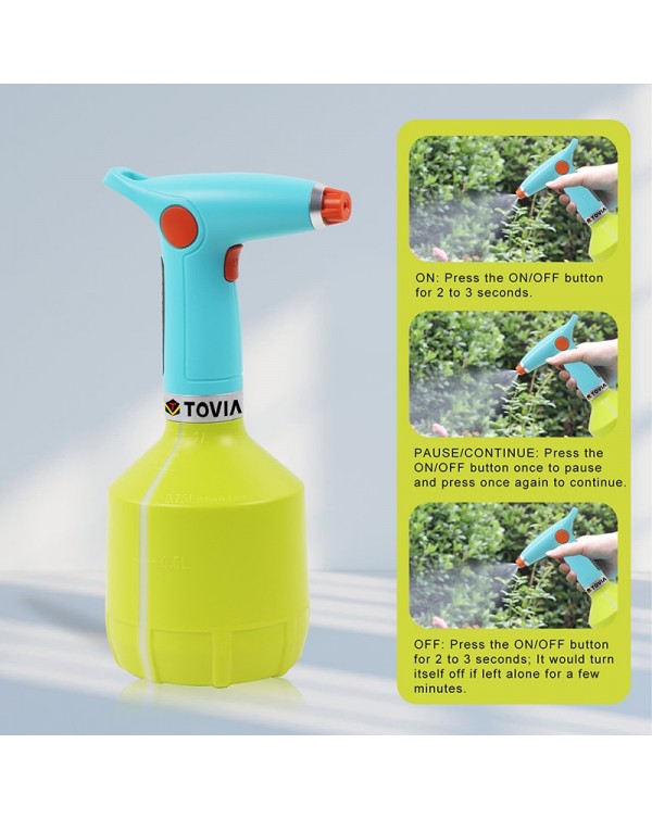 TOVIA Electric Garden Battery Sprayer Automatic Water Sprayer for Flower Cleaning Garden Sprayer Rechargeable with Fine Mist
