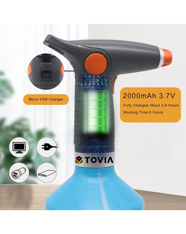 TOVIA Electric Garden Battery Sprayer Automatic Water Sprayer for Flower Cleaning Garden Sprayer Rechargeable with Fine Mist