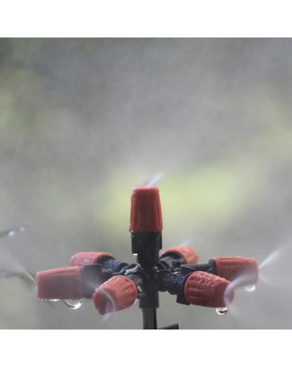 Male 1/2 3/4 water mist sprinkler nozzle 7-way garden sprayer nozzle For Garden Greenhouse Irrigation Accessories 1set