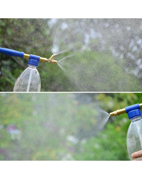 Garden Manual Spray Watering Head Optional Nozzle Interface Brass Gun Sprayer Adjustable Water Pressure Atomization Sprayer 1 Pc