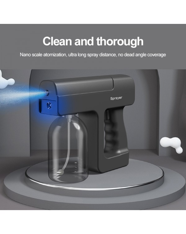 2021 New 300ML Disinfection Sprayer Gun Wireless Nano Blue Light Steam Spray Disinfection Sprayer Gun USB Charg Steam Spray Gun