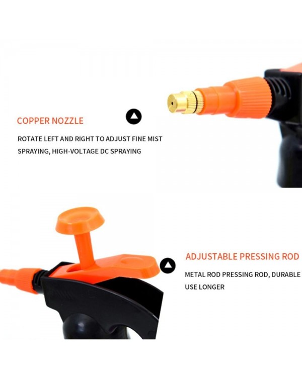 1.5L Hand Pressure Trigger Sprayer Bottle Adjustable Copper Nozzle Manual Air Compression Pump Spray Bottle Garden Irrigation