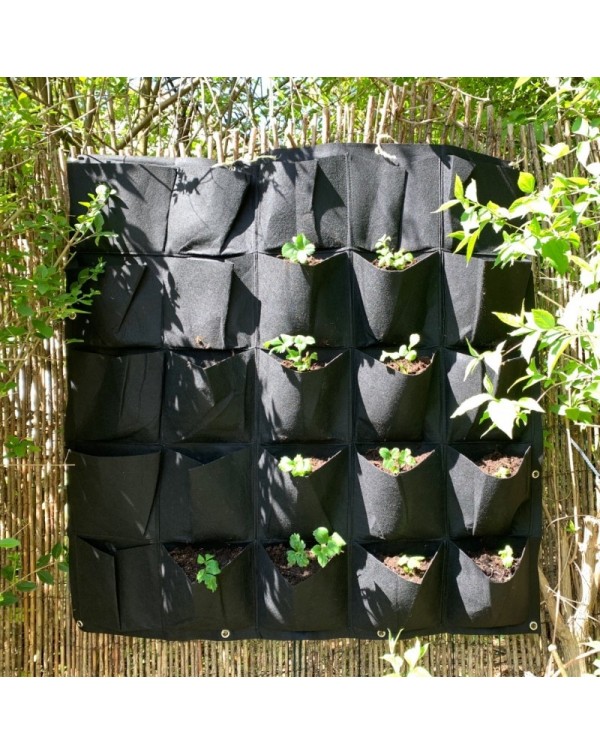 Black Green Wall Hanging Planting Bags Flower Pot Grow Bag Garden Planter Vertical Suculentas Plant Pot Home Decor Accessories