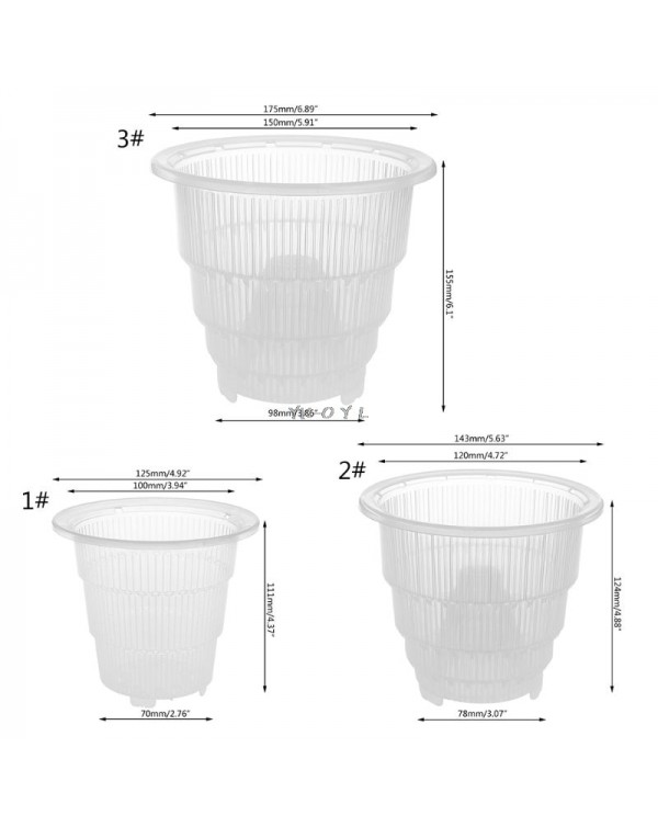 Mesh Pot Plastic Clear Orchid Flower Container Planter Home Gardening Decoration