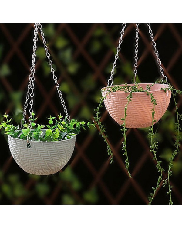 1pc Resin Plant Flower Hanging Pot Basket Indoor Plant Hanger Outdoor Hanging Pot Holder Basketpc