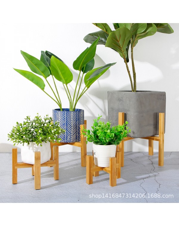 Wooden Flower Pot Holder Plant Stand Bonsai Succulents Tray Indoor Balcony Garden Floor Flowerpot Shelves Decor Wholesale Hot