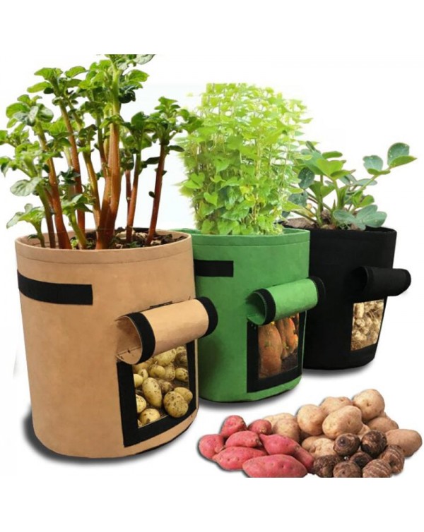 3 size Plant Grow Bags home garden Potato pot greenhouse Vegetable Growing Bags Moisturizing jardin Vertical Garden Bag tools