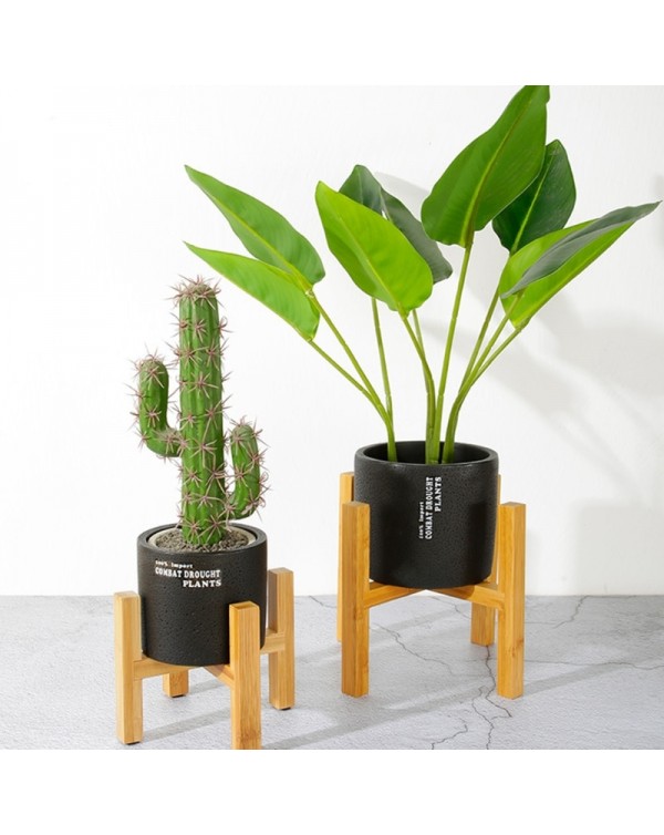Four-legged Wood Flower Pot Holder Plant and Succulent Flower Pot Base Display Stand Home Garden Patio Decoration Shelf Furnitur