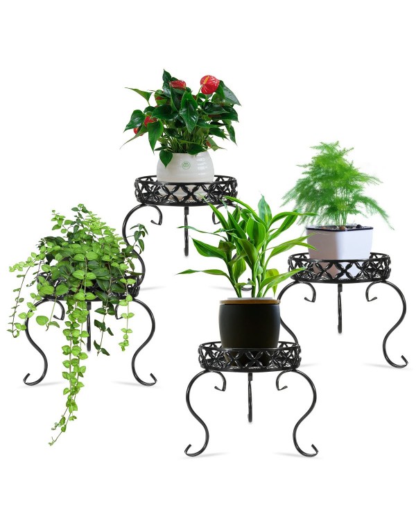 Iron Plant Stand Plant Shelves Holder Flower Pots Shelves for Indoor Outdoor Home Garden Patio Balcony Decorations Flower Stand