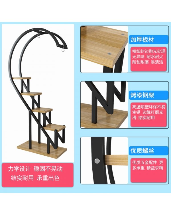 Metal Plant Stand Flower Planter Rack Pot Holder Multi-Layer Plant Display Shelf Organizer Heart-Shaped Plant Stands for Outdoor